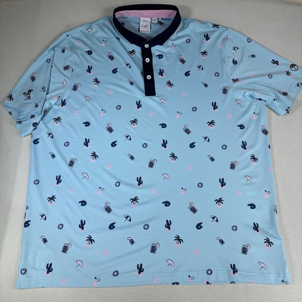 Puma X Arnold Palmer Golf Polo Shirt Mens Size 2XL AP Mattr Dunes Bay Hill